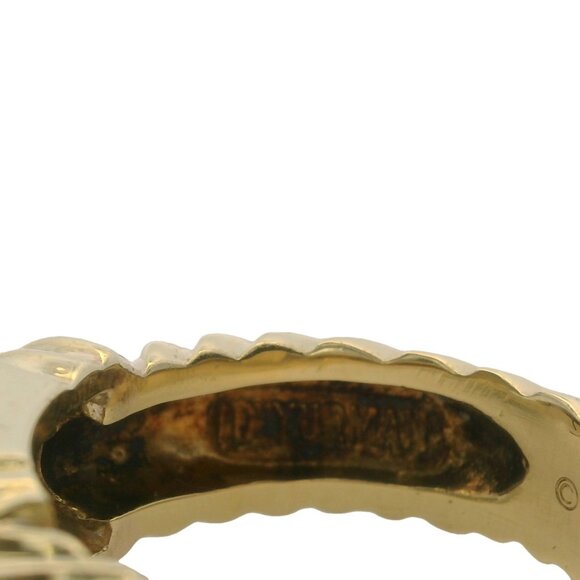 Vintage David Yurman 14kt Yellow Gold Cable Empty Setting 8x8mm Stones Size 6.5 - Picture 5 of 6